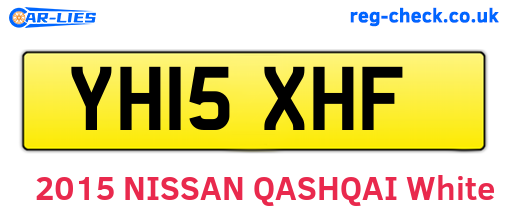 YH15XHF are the vehicle registration plates.
