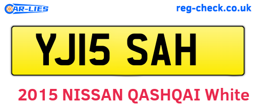 YJ15SAH are the vehicle registration plates.