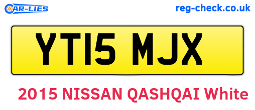 YT15MJX are the vehicle registration plates.