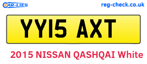 YY15AXT are the vehicle registration plates.