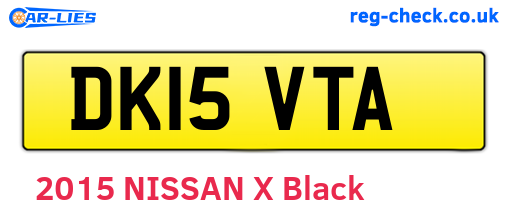 DK15VTA are the vehicle registration plates.