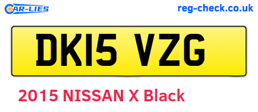 DK15VZG are the vehicle registration plates.