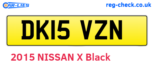 DK15VZN are the vehicle registration plates.