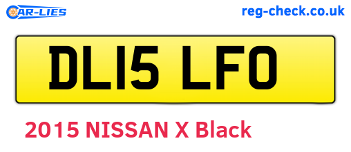 DL15LFO are the vehicle registration plates.