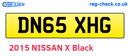 DN65XHG are the vehicle registration plates.