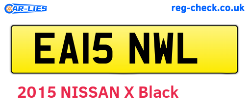 EA15NWL are the vehicle registration plates.