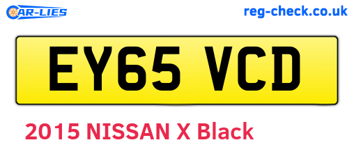 EY65VCD are the vehicle registration plates.