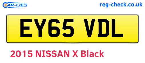 EY65VDL are the vehicle registration plates.