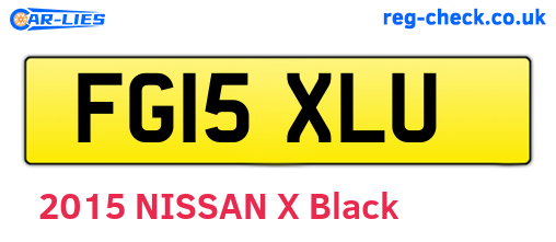 FG15XLU are the vehicle registration plates.