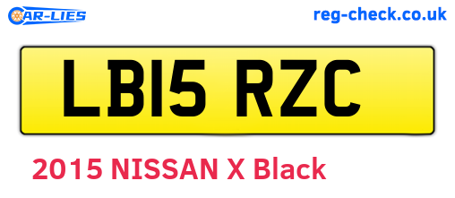 LB15RZC are the vehicle registration plates.