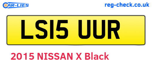 LS15UUR are the vehicle registration plates.