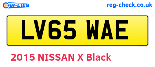 LV65WAE are the vehicle registration plates.