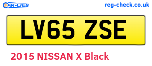 LV65ZSE are the vehicle registration plates.