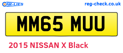 MM65MUU are the vehicle registration plates.