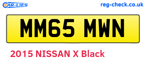 MM65MWN are the vehicle registration plates.