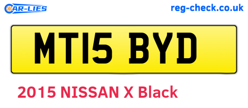 MT15BYD are the vehicle registration plates.