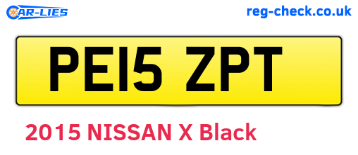 PE15ZPT are the vehicle registration plates.