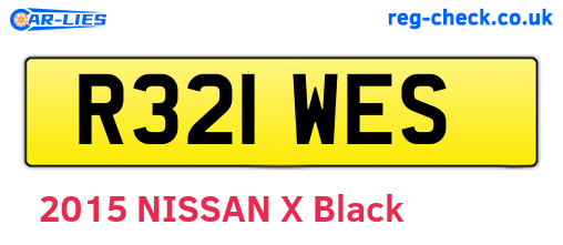 R321WES are the vehicle registration plates.