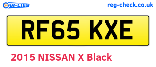 RF65KXE are the vehicle registration plates.