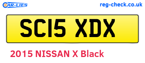 SC15XDX are the vehicle registration plates.