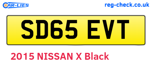 SD65EVT are the vehicle registration plates.