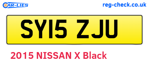 SY15ZJU are the vehicle registration plates.