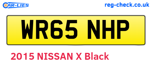 WR65NHP are the vehicle registration plates.
