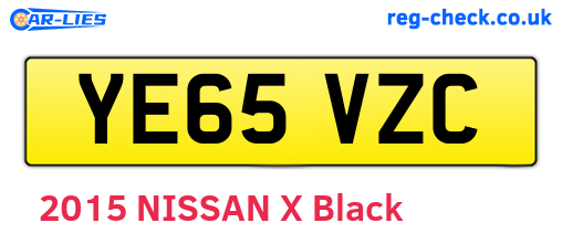 YE65VZC are the vehicle registration plates.