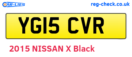 YG15CVR are the vehicle registration plates.