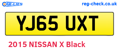 YJ65UXT are the vehicle registration plates.