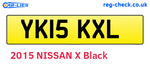 YK15KXL are the vehicle registration plates.