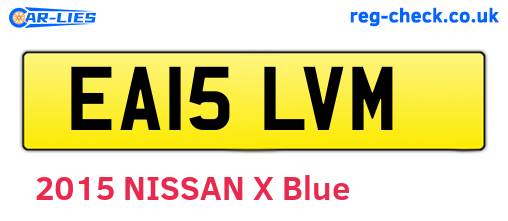 EA15LVM are the vehicle registration plates.