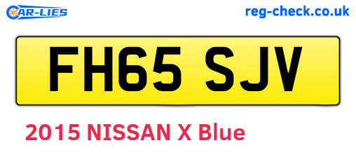 FH65SJV are the vehicle registration plates.