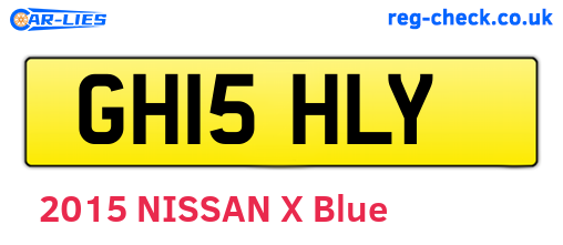 GH15HLY are the vehicle registration plates.