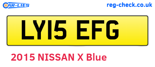 LY15EFG are the vehicle registration plates.
