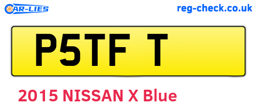 P5TFT are the vehicle registration plates.