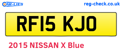 RF15KJO are the vehicle registration plates.