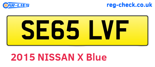 SE65LVF are the vehicle registration plates.