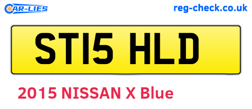 ST15HLD are the vehicle registration plates.