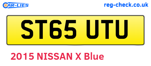 ST65UTU are the vehicle registration plates.