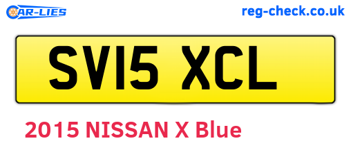 SV15XCL are the vehicle registration plates.