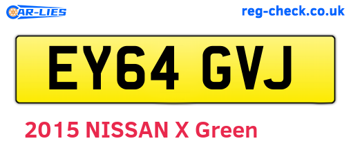 EY64GVJ are the vehicle registration plates.