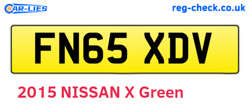 FN65XDV are the vehicle registration plates.