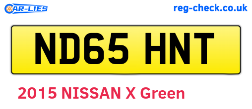ND65HNT are the vehicle registration plates.