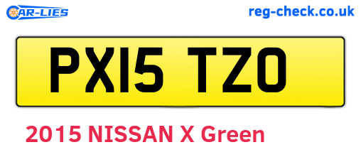 PX15TZO are the vehicle registration plates.