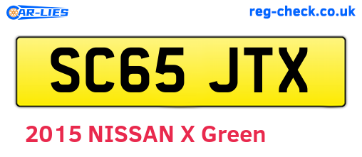 SC65JTX are the vehicle registration plates.
