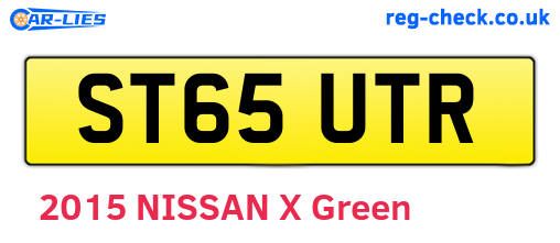 ST65UTR are the vehicle registration plates.