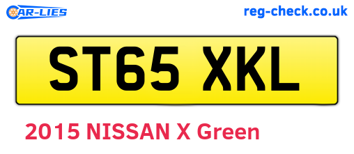 ST65XKL are the vehicle registration plates.