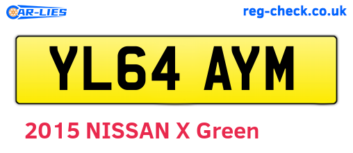 YL64AYM are the vehicle registration plates.