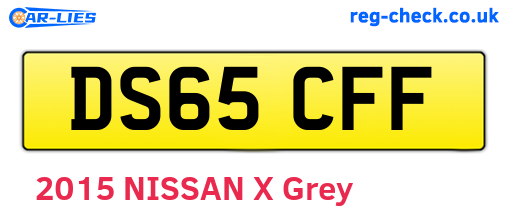 DS65CFF are the vehicle registration plates.